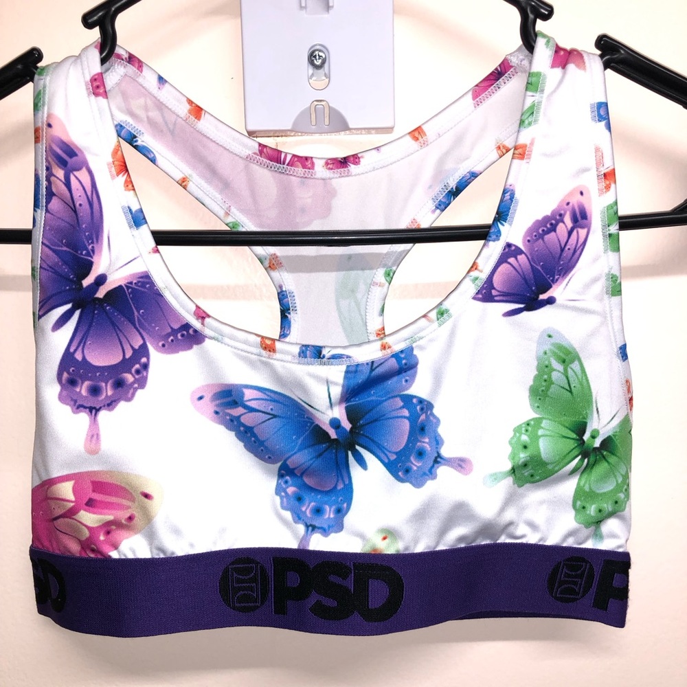 PSD Multicolor Butterfly Sports Bra